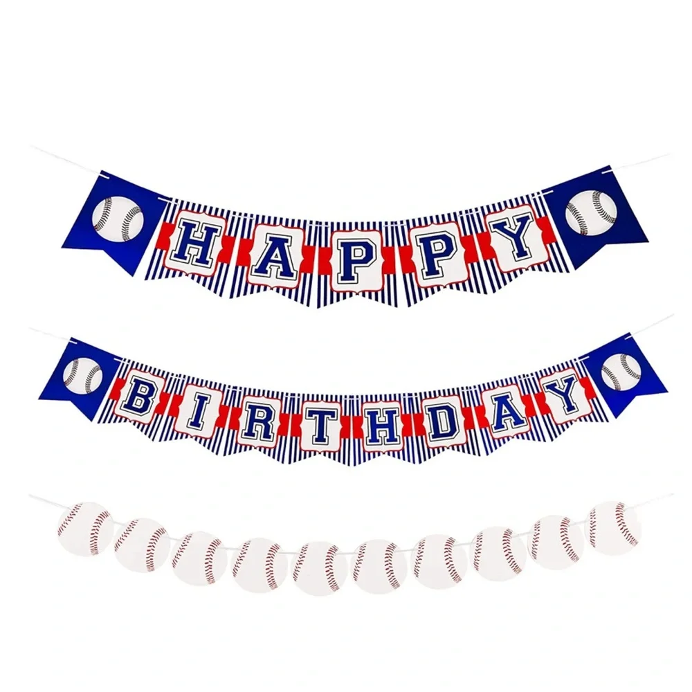 DIY Baseball Happy Birthday Banner for Sports Theme Party